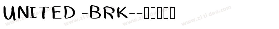 UNITED -BRK-字体转换